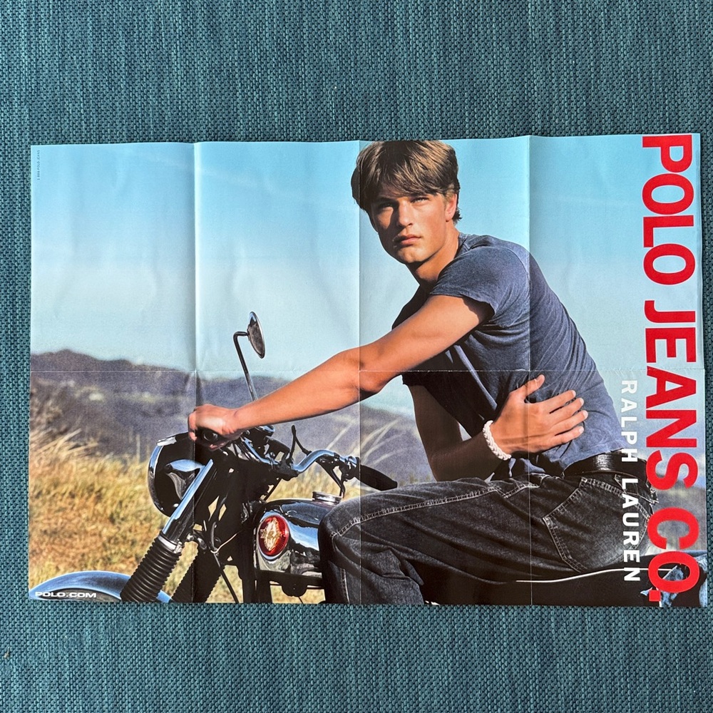 Ralph Lauren Polo Jeans Double Sided Wall Poster August 2002 Magazine - 20”x29”